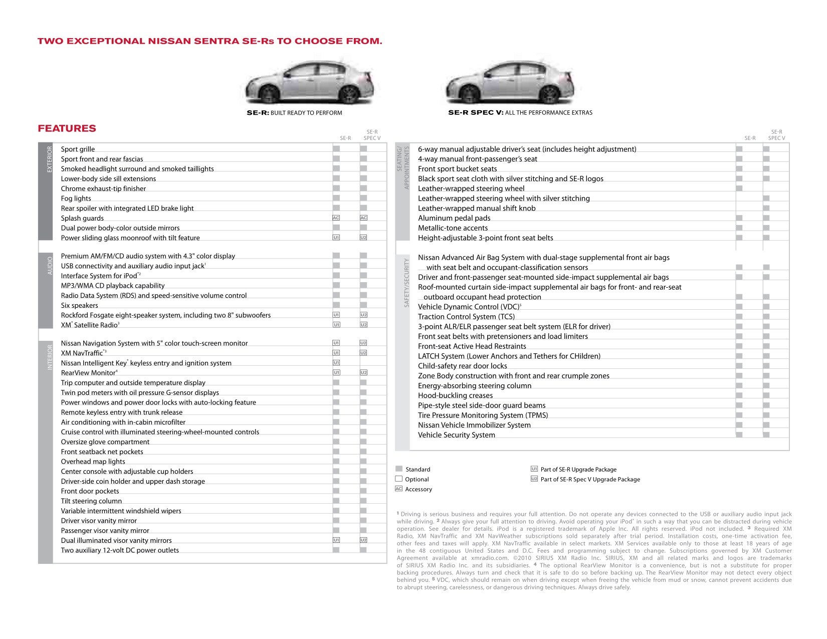 2012 Nissan Sentra Brochure Page 2